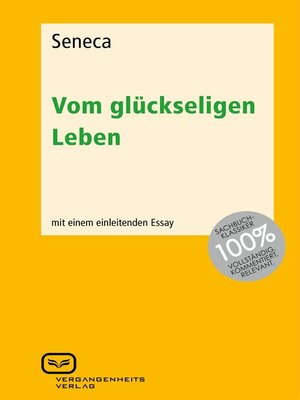 cover image of Vom glückseligen Leben